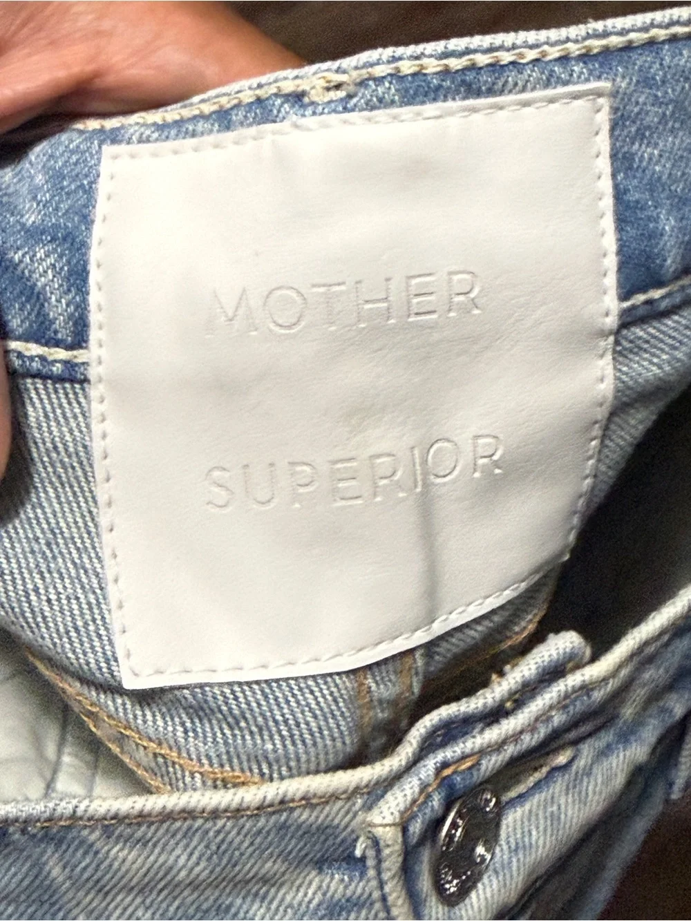 Mother Superior The Tripper Cutoff Fray Shorts Women's 29 in Skating on Thin Ice